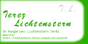 terez lichtenstern business card