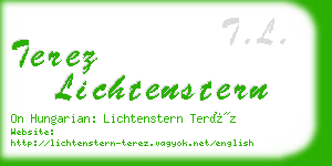 terez lichtenstern business card